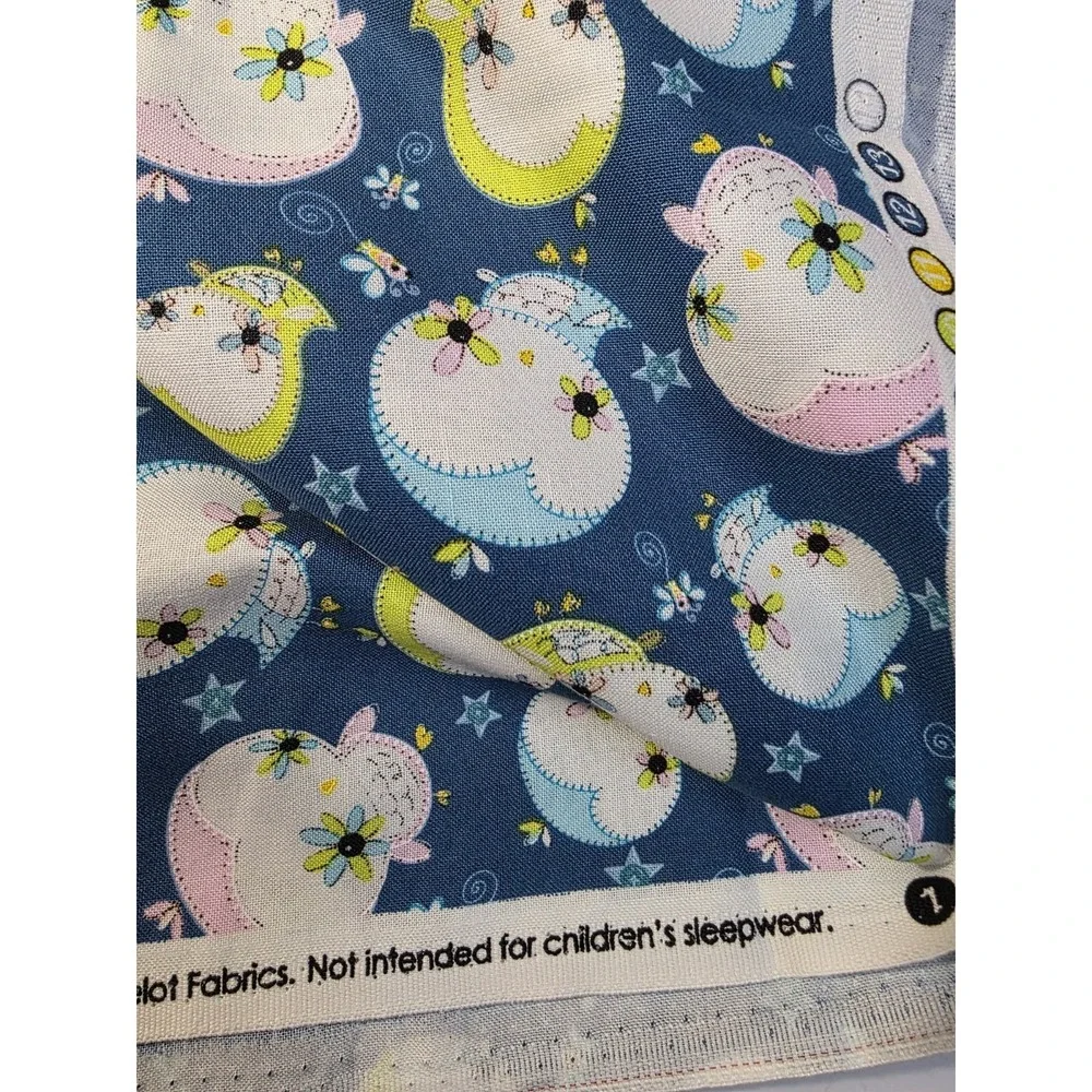 DREAM A LITTLE DREAM HEATHER ROSAS CAMELOT FABRIC WHIMSICAL  OWLES 1 1/4 YD F26